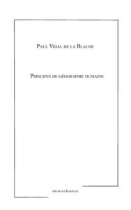 Picture of Principes de géographie humaine