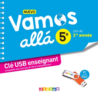 Image de NUEVO Vamos allá Espagnol 5e - Ed. 2022 - Clé USB classe