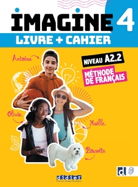 Image de Imagine 4 - Niv. A2.2 - 3 unités - Livre + cahier + didierfle.app