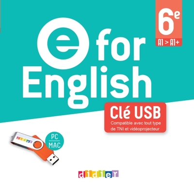 Image de E For English - Anglais 6e - Ed. 2025 - Clé USB