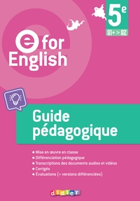 Picture of E For English - Anglais 5e - Ed. 2026 - Guide pédagogique
