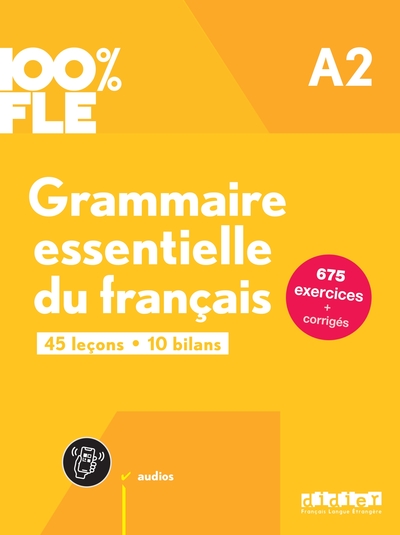 Image de 100% FLE - Grammaire essentielle du français A2 - livre + didierfle.app
