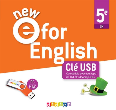 Image de NEW E For English 5e - ed. 2022 - Clé USB classe