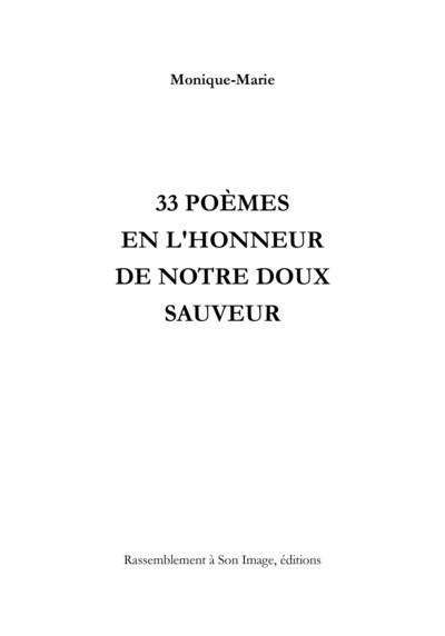 Image de 33 poèmes en l'honneur de notre doux sauveur - L453