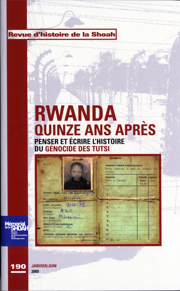 Picture of Revue Histoire Shoah n°190 Rwanda, quinze ans après