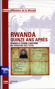 Picture of Revue Histoire Shoah n°190 Rwanda, quinze ans après