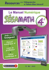 Picture of Manuel numérique Sésamath 4e - DVD pour l'enseignant