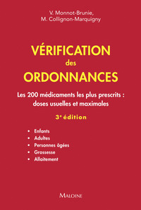 Image de Vérification des ordonnances : Les 200 médicaments les plus prescrits : doses usuelles et maximales, 3e éd.