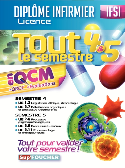 Picture of IFSI - Tout le semestre 4 & 5 en QCM et QROC - Diplôme infirmier