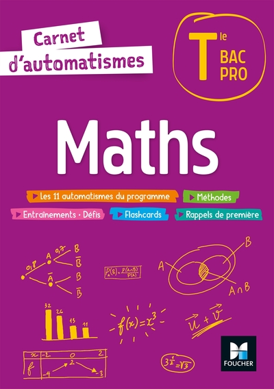 Image de Carnet d'automatismes - MATHS - Tle Bac Pro - Éd. 2022 - Livre élève