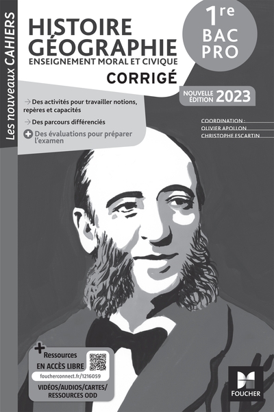 Picture of Les Nouveaux Cahiers - HISTOIRE-GEOGRAPHIE-EMC 1re Bac Pro - Corrigé