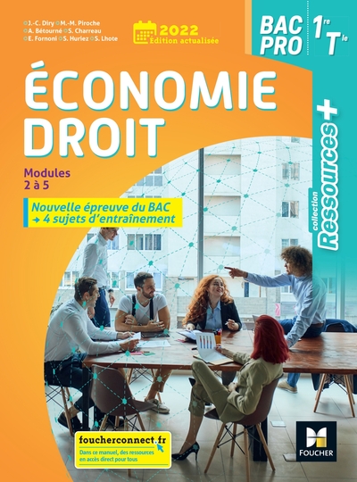 Picture of Ressources Plus - ECONOMIE-DROIT 1re Tle Bac Pro - Ed. 2022 - Livre élève