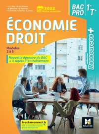 Picture of Ressources Plus - ECONOMIE-DROIT 1re Tle Bac Pro - Ed. 2022 - Livre élève