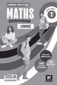 Image de Libres parcours - Maths 1re Bac Pro Groupements A B C - Éd. 2026 - Guide pédagogique