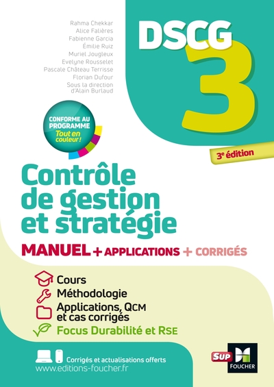Image de DSCG 3 - Contrôle de gestion et stratégie - Manuel et applications 2025-2026