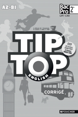 Picture of TIP-TOP ENGLISH Seconde Bac Pro Corrigé