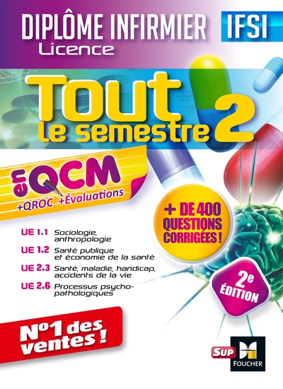 Picture of Tout le semestre 2 en QCM - QROC et évaluations IFSI - 2e édition