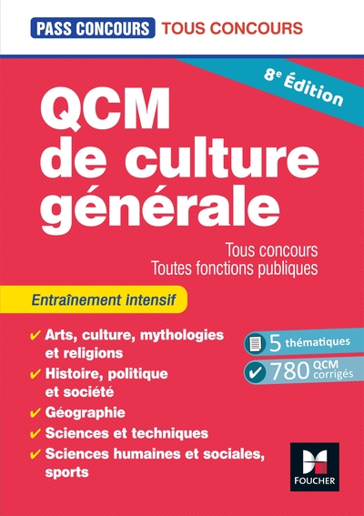 Picture of Pass'Concours - QCM de culture générale - Tous concours - 8e édition - Entraînement