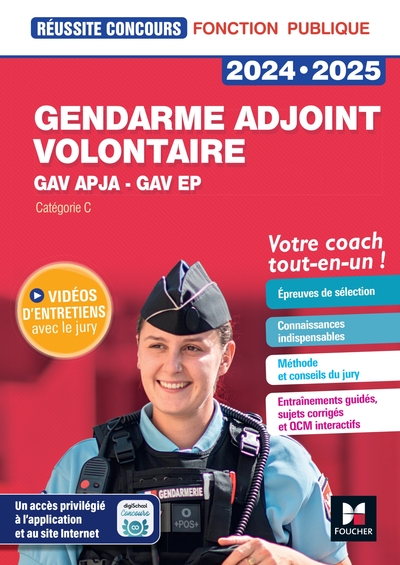 Picture of Réussite Concours - Gendarme adjoint volontaire - APJA  et EP- 2024-2025 - Préparation complète