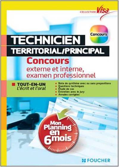 Picture of Visa - Technicien territorial principal - Concours interne et 3e voie - Mon planning en 6 mois