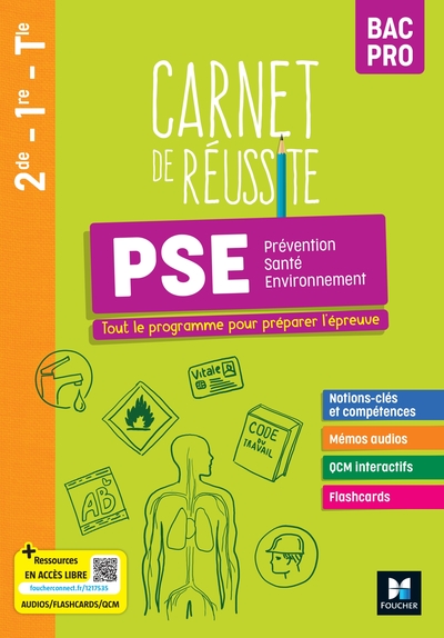 Image de Carnet de Réussite - PRÉVENTION SANTÉ ENVIRONNEMENT (PSE) - Bac Pro - Ed. 2023 - Livre élève