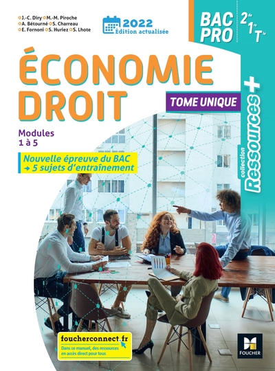 Picture of Ressources Plus - ECONOMIE-DROIT 2de 1re Tle Bac Pro - Ed. 2022 - Livre élève