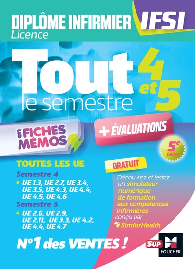 Picture of Tout le semestre 4 & 5 en fiches memos - DEI IFSI - 5e édition - Révision et entraînement