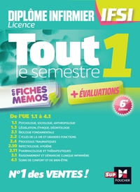 Picture of Tout le semestre 1 en fiches mémos - DEI IFSI - 6e édition - Révision et entraînement