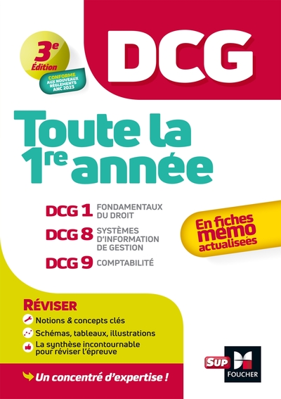 Picture of DCG - Toute la 1ère année du DCG 1, 8, 9 en fiches - Révision 2024-2025