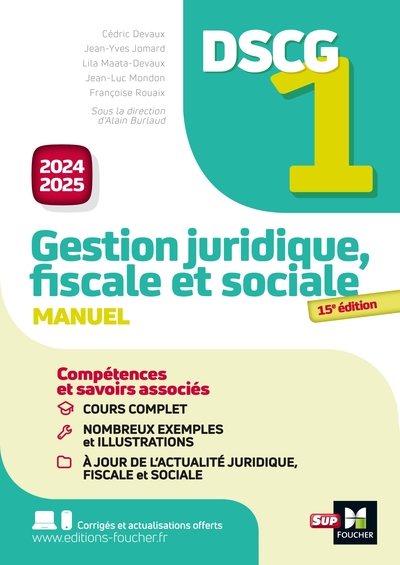 Picture of DSCG 1 - Gestion juridique, sociale et fiscale - Manuel et applications - Millésime 2024-2025