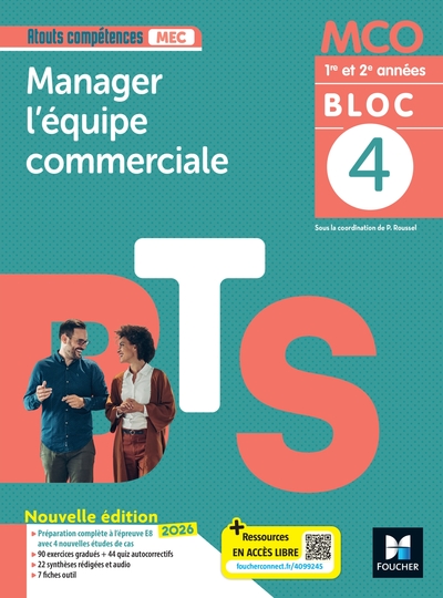 Image de Atouts compétences - BLOC 4 Manager l'équipe commerciale - BTS MCO - Ed 2026 - Livre élève