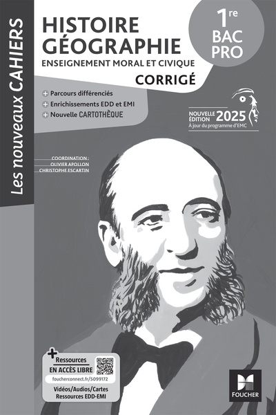 Picture of Les Nouveaux Cahiers - Histoire-Géographie EMC 1re Bac Pro - Éd. 2025 - Corrigé