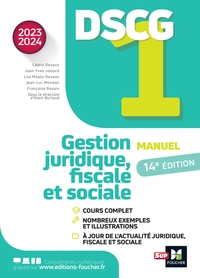 Picture of DSCG 1 - Gestion juridique, sociale et fiscale - Manuel et applications - Millésime 2023-2024