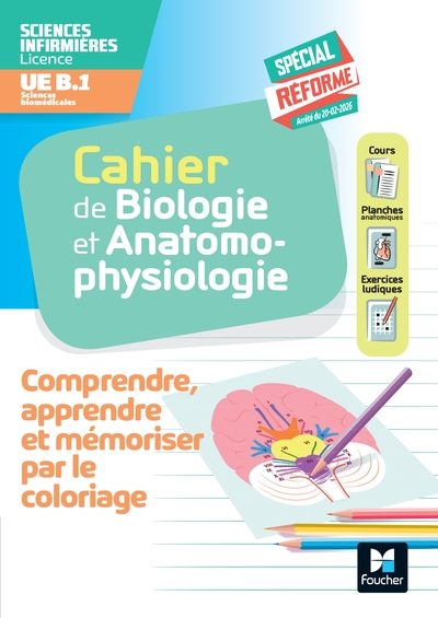 Picture of Cahier de l'étudiant.e infirmier.e - DEI - Biologie et anatomo-physiologie par le coloriage