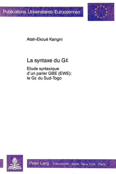 Image de LA SYNTAXE DU GE