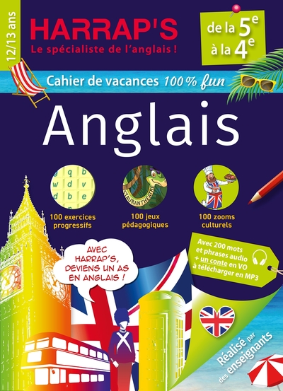 Picture of HARRAP's Cahier de vacances De la 5e à la 4e