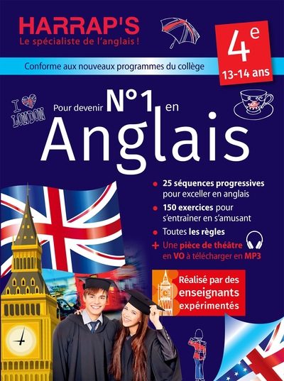 Picture of Numéro 1 en anglais 4e avec Harrap's