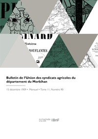 Picture of Bulletin de l'Union des syndicats agricoles du département du Morbihan