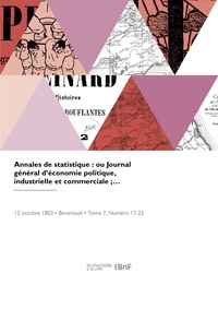 Image de Annales de statistique