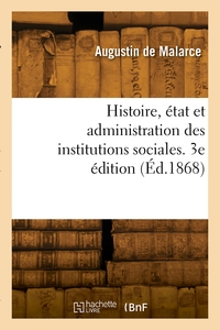 Image de Histoire, état et administration des institutions sociales. 3e édition