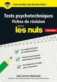 Picture of Tests psychotechniques Pour les Nuls - Fi ches de révision - Concours
