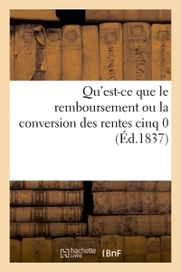 Picture of Qu'est-ce que le remboursement ou la conversion des rentes cinq 0