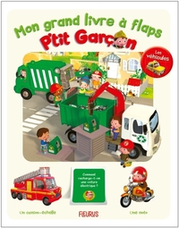 Picture of Mon grand livre à flaps P tit garçon - Les véhicules