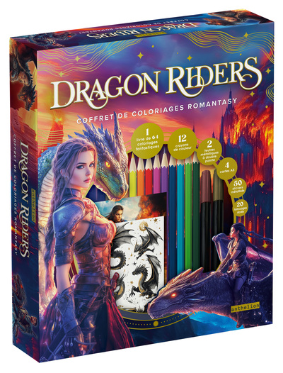 Image de Dragon Riders   Coffret de coloriage romantasy (avec accessoires)