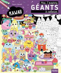 Image de Mes 2 posters géants à colorier - Kawaii