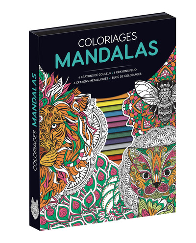 Picture of Coffret coloriages mandalas (avec 18 crayons)