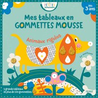 Image de Mes tableaux en gommettes mousse - Animaux rigolos