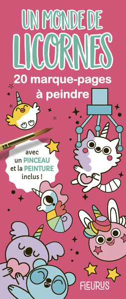 Image de Marque-pages à peindre   Un monde de licornes