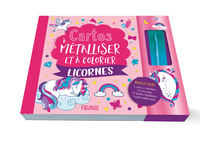 Image de Cartes à métalliser et à colorier : Licornes