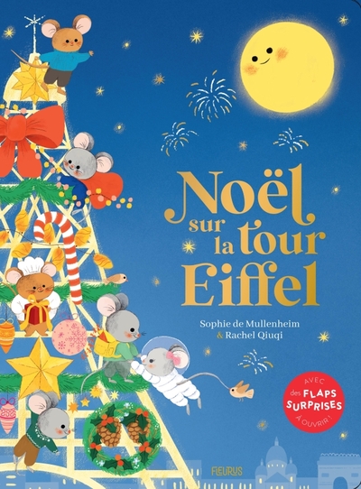 Image de Noël sur la tour Eiffel